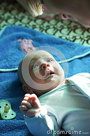 A charming little baby boy Stock Photo