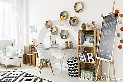 Charming and modern child room Stock Photo
