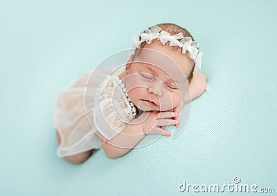 Charming newborn angel Stock Photo