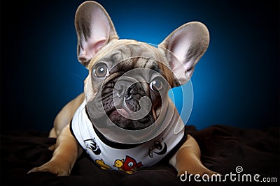 Charming portrait of a funny French Bulldog puppy Stock Photo