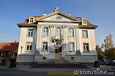 The charming town of Buchs, Switzerland Editorial Stock Photo