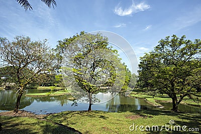 Charming view of Taman Tasik in Taiping, Perak, Malaysia Editorial Stock Photo