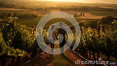 a charming vineyard - people photography Stock Photo