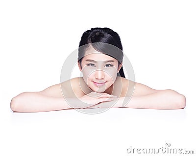 Charming woman Smile face Stock Photo