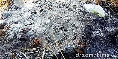 Charred ash Stock Photo