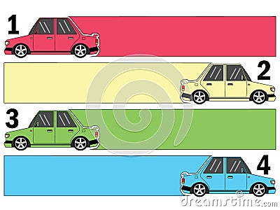 Chart car and blank tab straight trajectory Vector Illustration