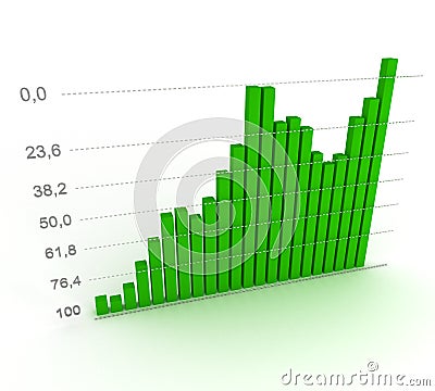 Chart, diagram (Fibonacci number) Stock Photo
