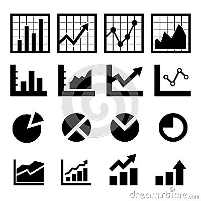 Chart and Diagram Icon Stock Photo