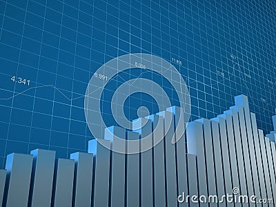 Chart and numbers Stock Photo