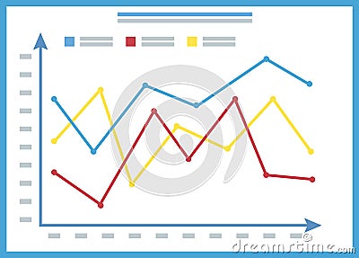 Presentation Infochart, Graph on Board Vector Vector Illustration