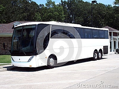 Charter Bus Stock Photo