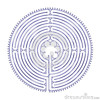 Chartres Labyrinth Harmony Stock Photo