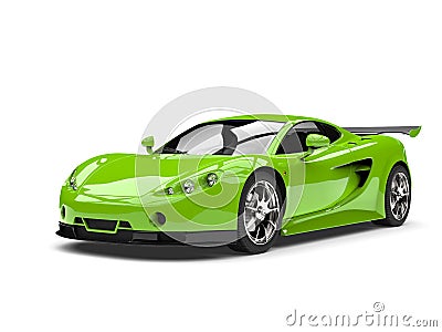 Chartreuse green modern fast sports super car Stock Photo