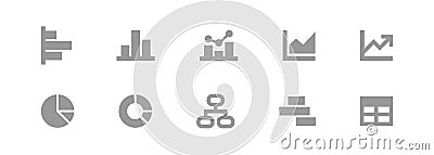 Charts, diagrams, graphs and statistic icon. Vector Vector Illustration