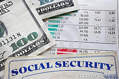 Charts and social security Stock Photo