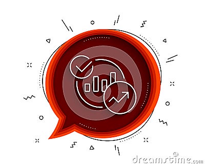 Charts, Statistics line icon. Report graph sign. Vector Vector Illustration