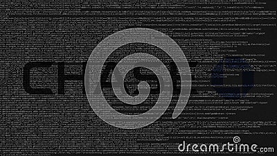 JPMorgan Chase Bank logo made of source code on computer screen. Editorial 3D rendering Editorial Stock Photo