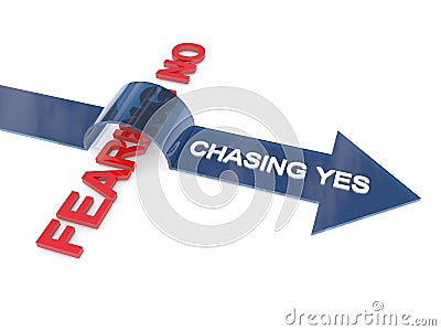 Chasing yes over fearing no Stock Photo