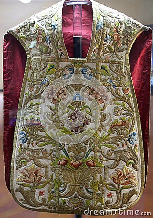 Chasuble in San Lorenzo Maggiore church, Naples, Italy Stock Photo