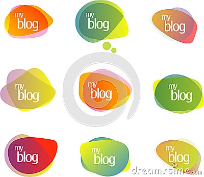 Chat or blog bubbles. Vector Illustration