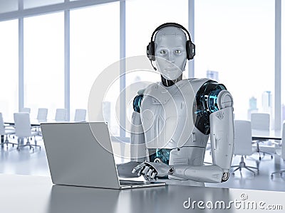 Chat bot concept Stock Photo