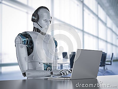 Chat bot concept Stock Photo