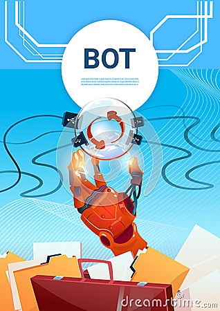Chat Bot Free Robot Virtual Assistance Of Website Or Mobile Applications, Artificial Intelligence Concept Vector Illustration