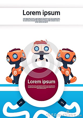 Chat Bot Free Robot Virtual Assistance Of Website Or Mobile Applications, Artificial Intelligence Concept Vector Illustration