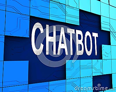Chat Bot Icon Artificial Chatbot Assistant 3d Rendering Stock Photo