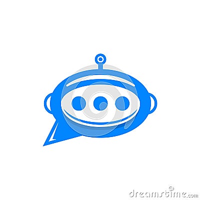 Chat Bot vector design illustration, Virtual smart assistant Bot icon design template Vector Illustration