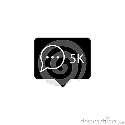 Chat bubble comment 5k icon. Simple connection sign icons for ui and ux, website or mobile application Stock Photo