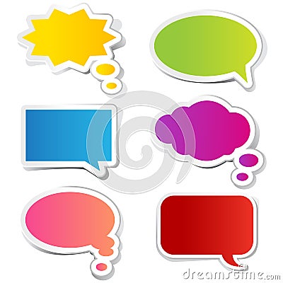 Chat Bubble Sticker Vector Illustration