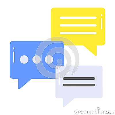 Chat bubbles vector concept of feedback comments icon Vector Illustration