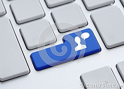 Chat button Stock Photo