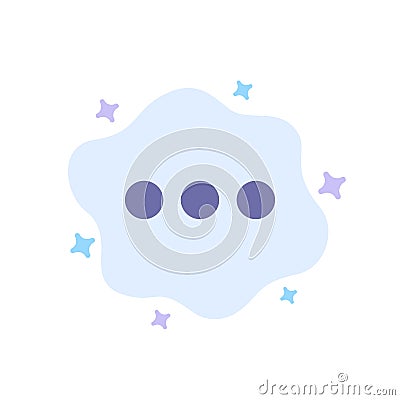 Chat, Chatting, Massage, Sign Blue Icon on Abstract Cloud Background Vector Illustration