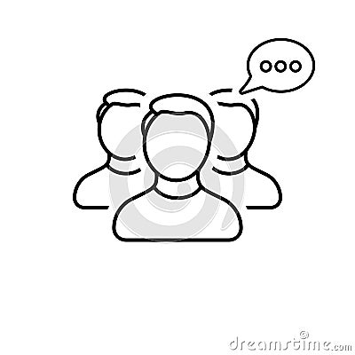 Chat, communication, contacts, group, message, people, users icon Vector Illustration