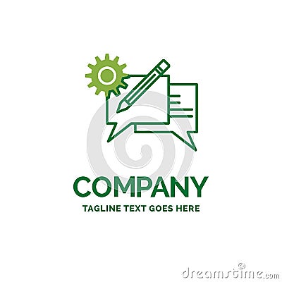 chat, communication, discussion, setting, message Flat Business Vector Illustration