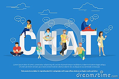 Chat concept illustration Vector Illustration