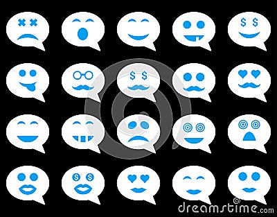 Chat emotion smile icons Stock Photo