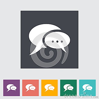 Chat flat icon. Vector Illustration