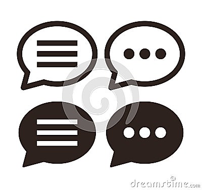 Chat icon set Vector Illustration