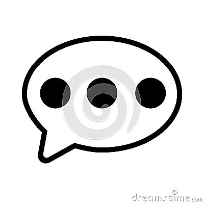 Chat icon, sms icon, comments icon, speech bubbles Icon vector flat design Vector Illustration