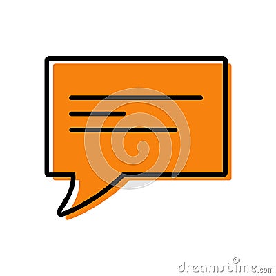 Chat icon. Dialog text Vector Illustration