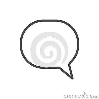 Chat icon vector. Outline communication, line chat symbol. Vector Illustration