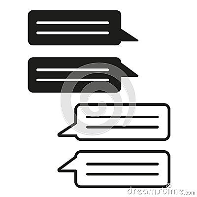 Chat icon. Voice speech bubble icon. Vector illustration. EPS 10. Vector Illustration