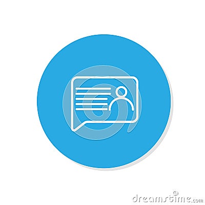 Chat icon. Voice speech bubble vector icon. Messages icon. Communicate symbol. Vector Illustration