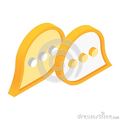 Chat isometric 3d icon Stock Photo