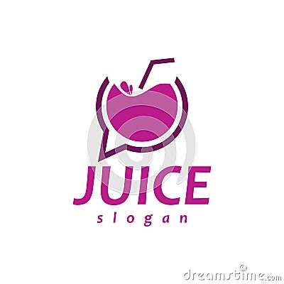 Chat Juice Logo Vector Illustration