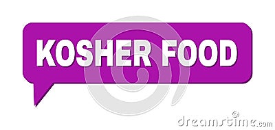 Chat KOSHER FOOD Colored Bubble Frame Vector Illustration