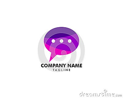 Chat logo design vector, Talk icon logotype Vector Illustration